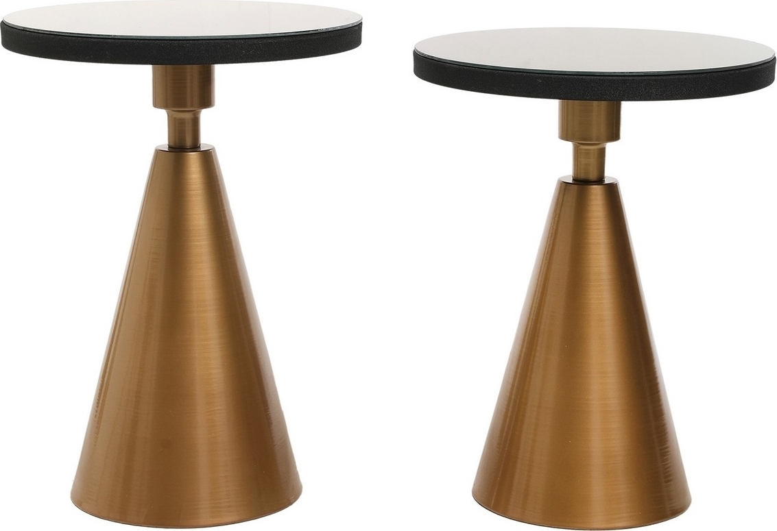 Satsbord set 2 st - Guld/svart