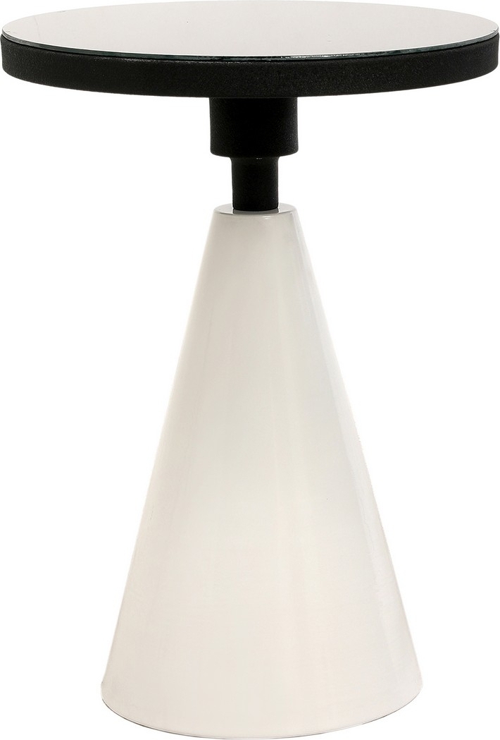 Chalice sidobord Ø42 cm - Vit/svart Chalice sidobord Ø42 cm - Vit/svart