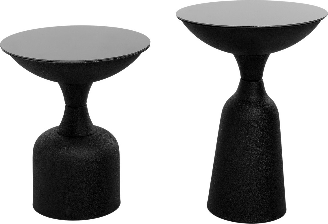 Chalice sidobord set 46/56 cm - Svart