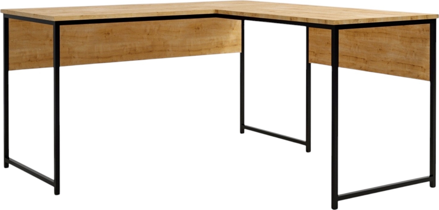 Masasi hörnskrivbord 160/160 x 60 cm - Ek/svart Masasi hörnskrivbord 160/160 x 60 cm - Ek/svart