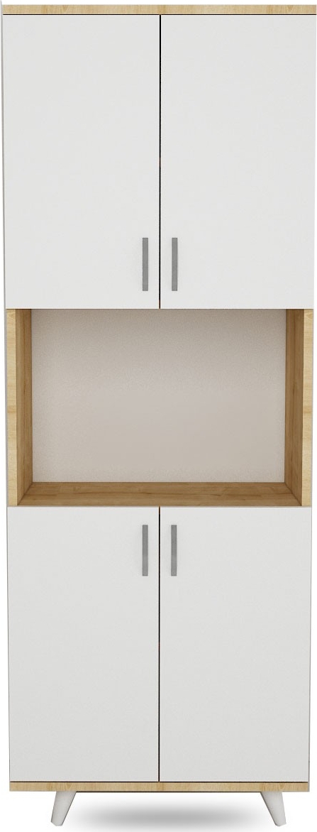 Selin kast - Eiken/wit