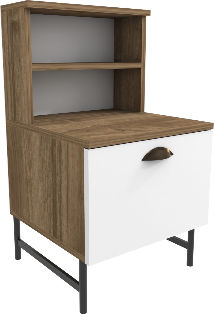 Cressi nachtkastje - Walnoot/wit Cressi nachtkastje - Walnoot/wit