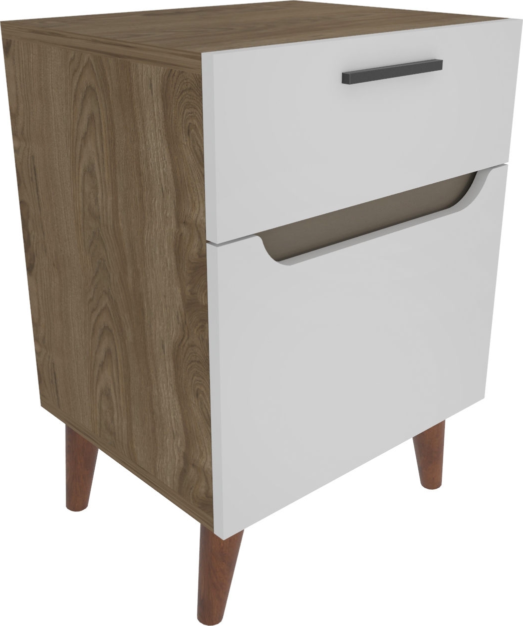 Losso nachtkastje - Wit/eiken