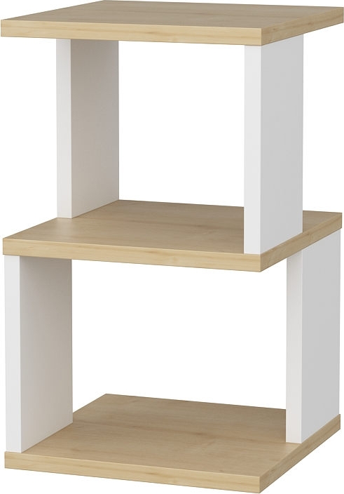 Carter nachtkastje - Eiken/wit