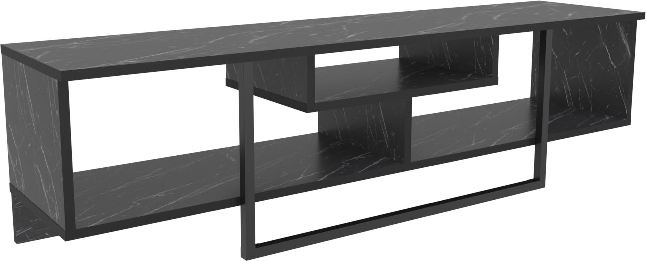 Asal mediabank 150 cm - Zwart marmer