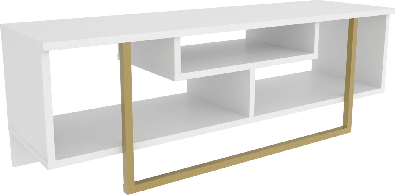 Asal mediabank 120 cm - Goud/wit