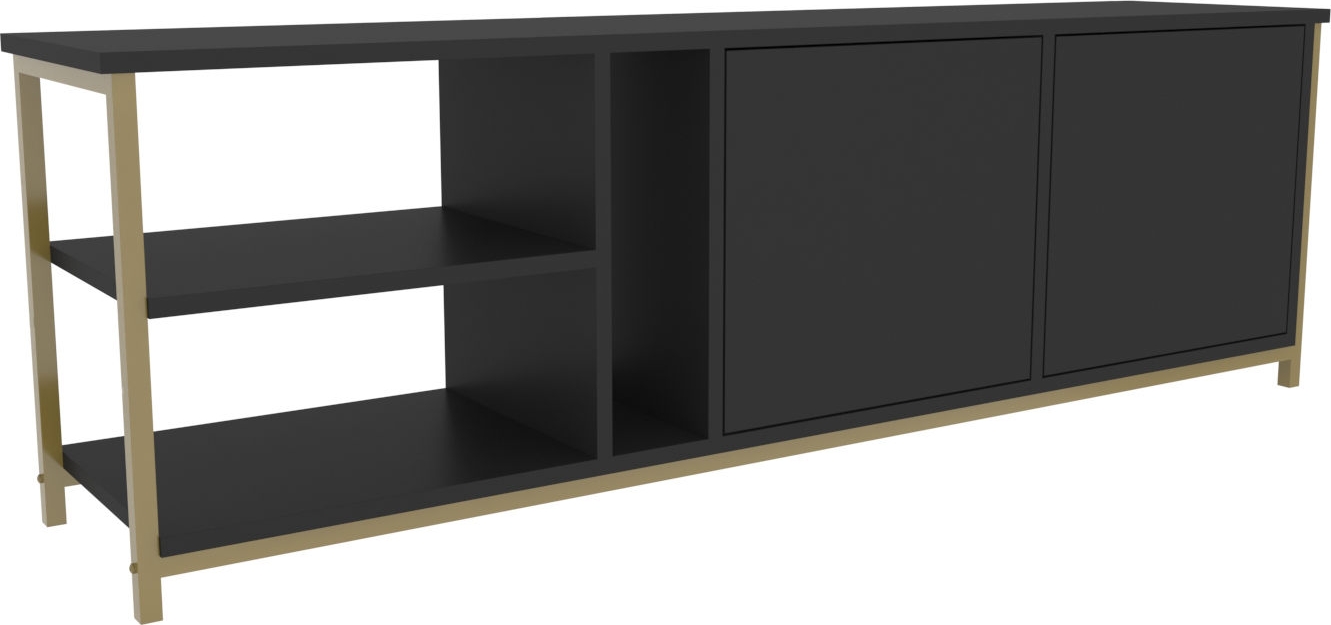 Primrose mediabank - Antraciet/goud