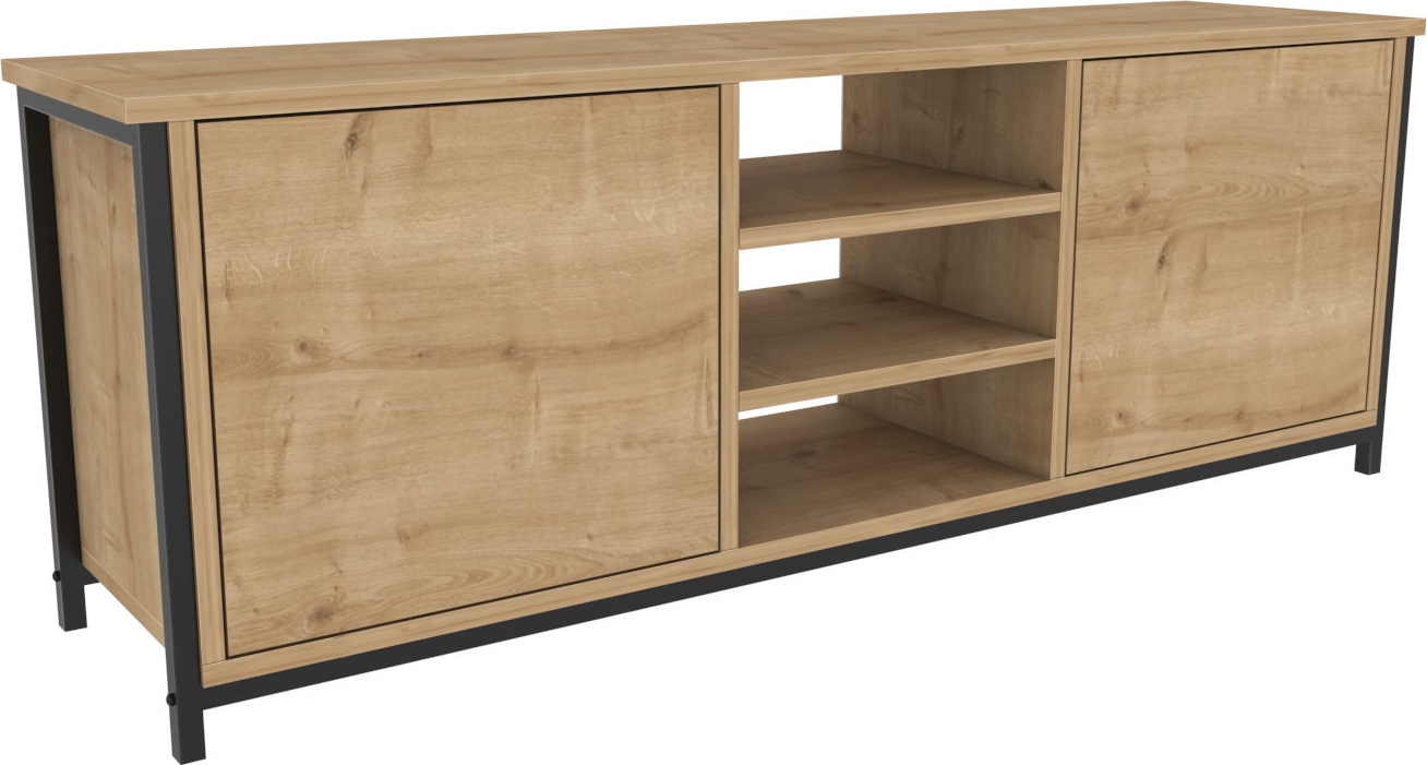 Otis mediabank - Eiken/zwart