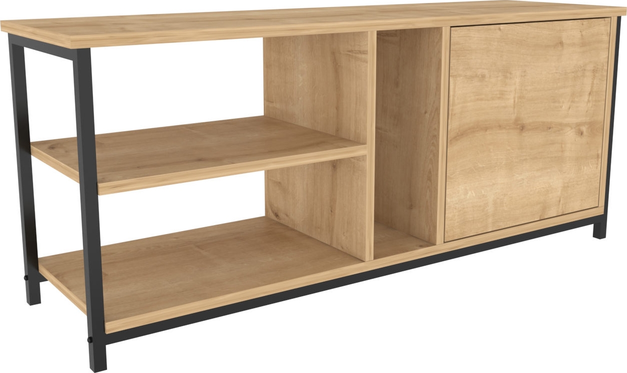 Neola mediabank - Zwart/eiken Neola mediabank - Zwart/eiken