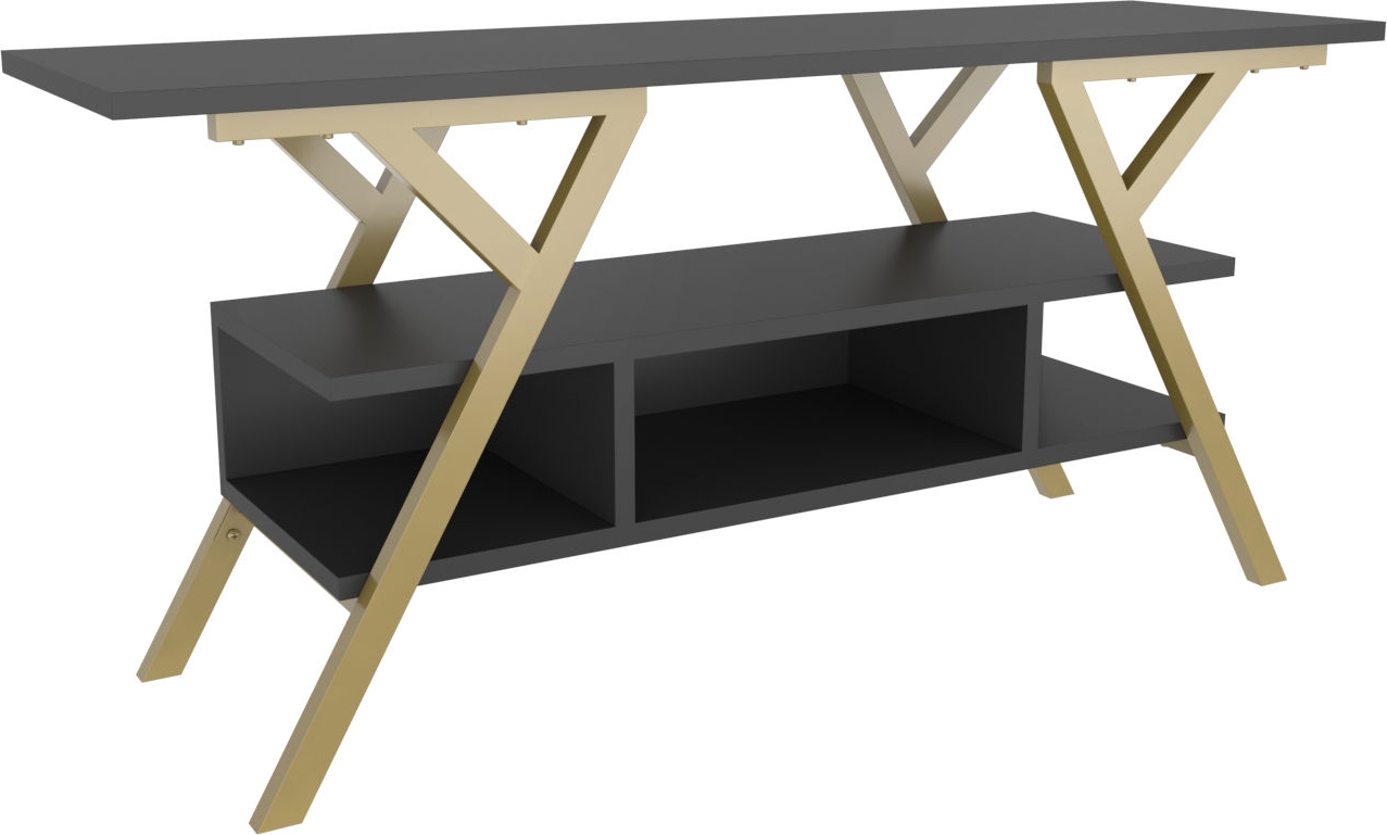 Minerva TV-b�nk - Guld/antracit