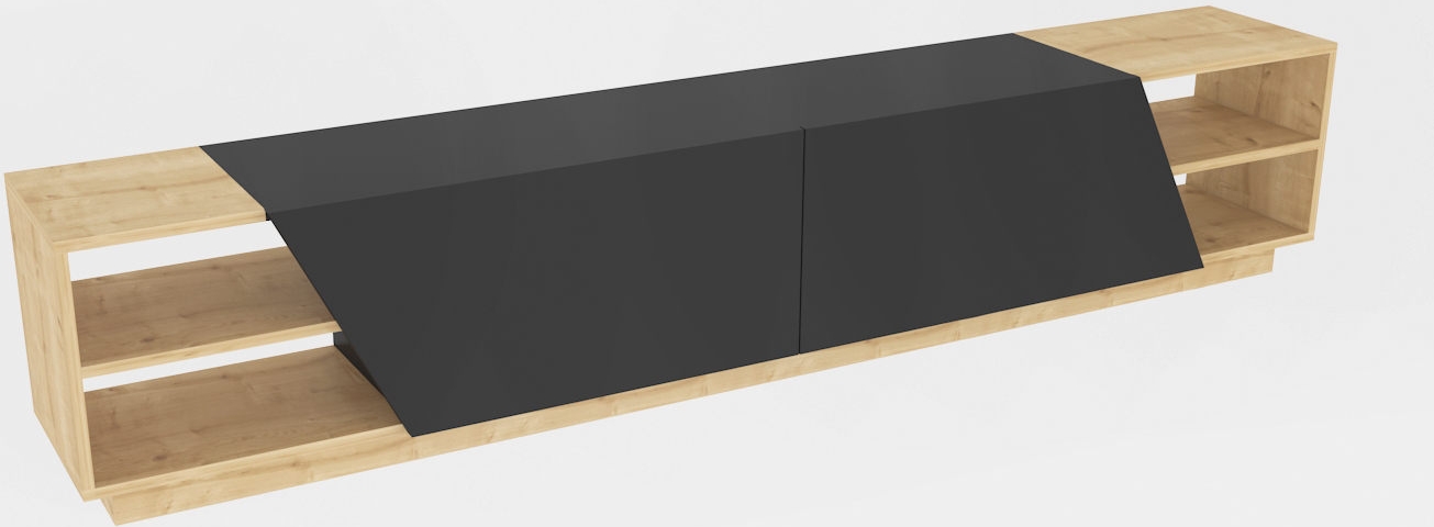 Rhodes mediabank - Eiken/antraciet Rhodes mediabank - Eiken/antraciet