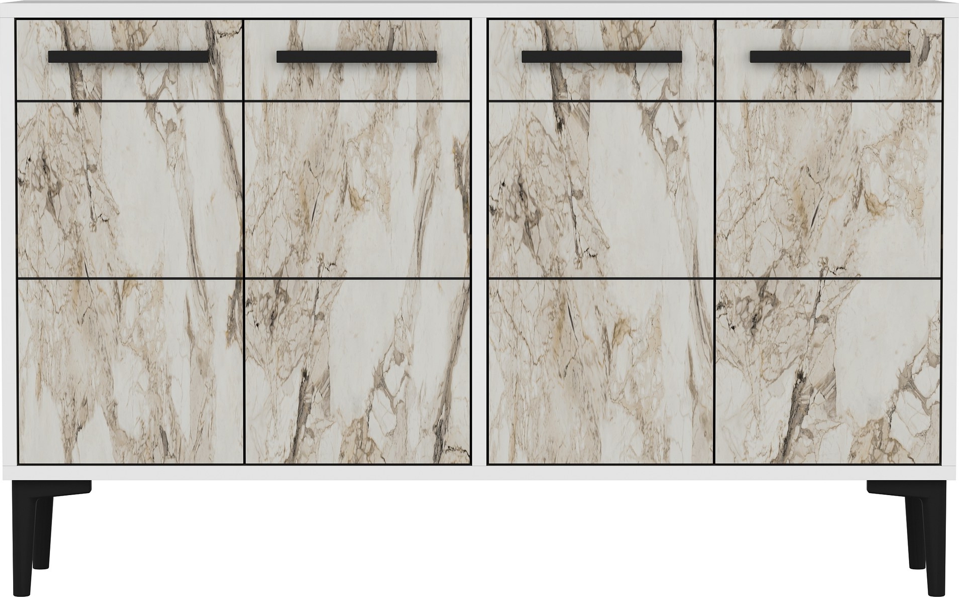 Stria dressoir - Wit/marmer Stria dressoir - Wit/marmer