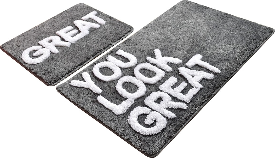 Geweldig badkamertapijt - grijs Geweldig badkamertapijt - grijs