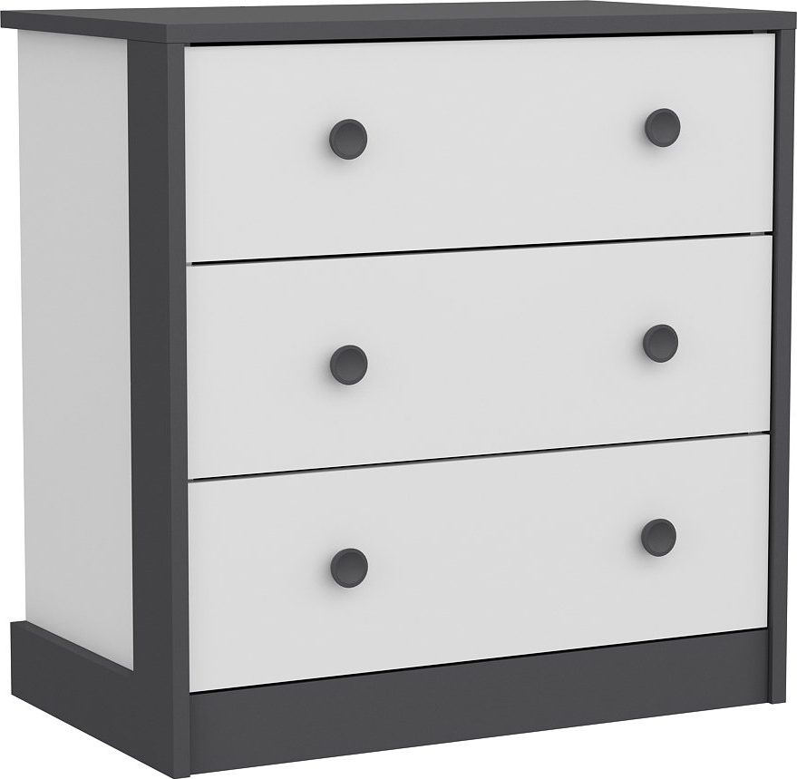 Life ladekast - Antraciet/wit