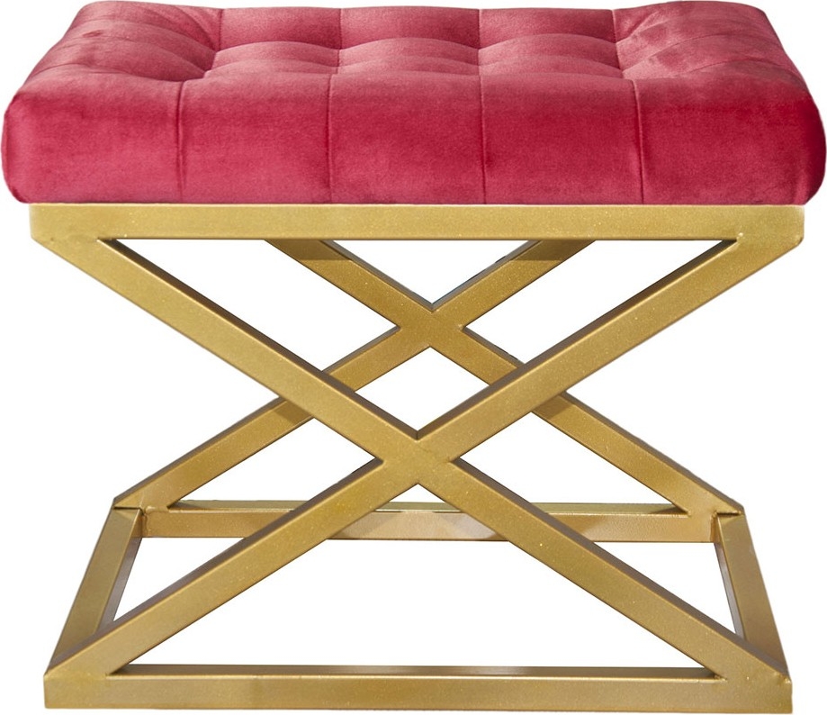 Capraz sittpuff - Guld/r�d