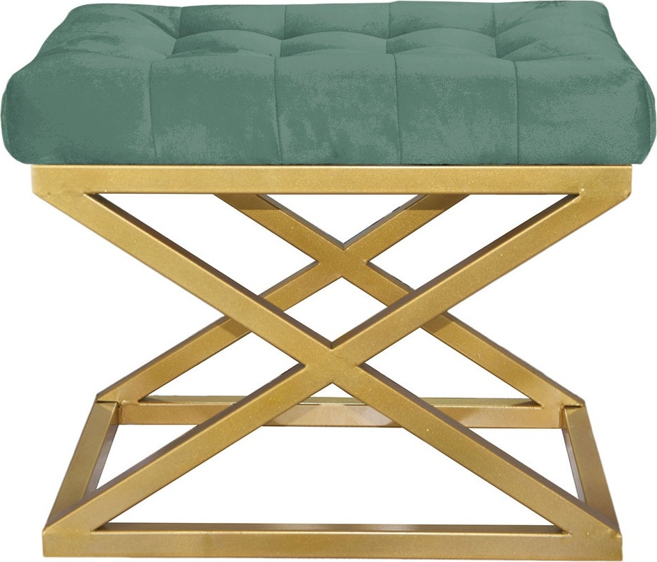 Capraz poef - Goud/donkergroen Capraz poef - Goud/donkergroen