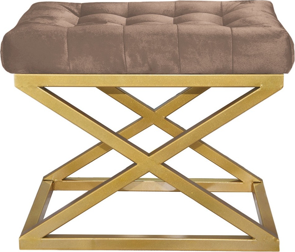 Capraz sittpuff - Guld/brun