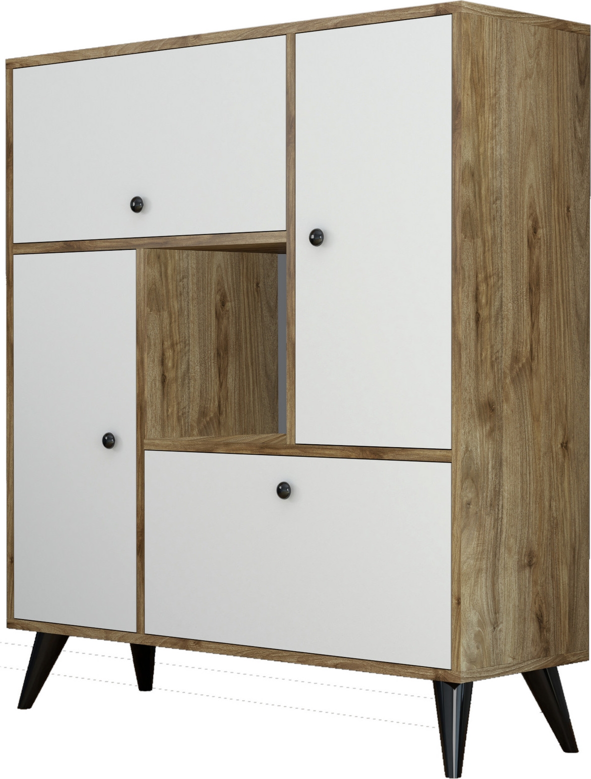 Hercules kast - Wit/walnoot Hercules kast - Wit/walnoot