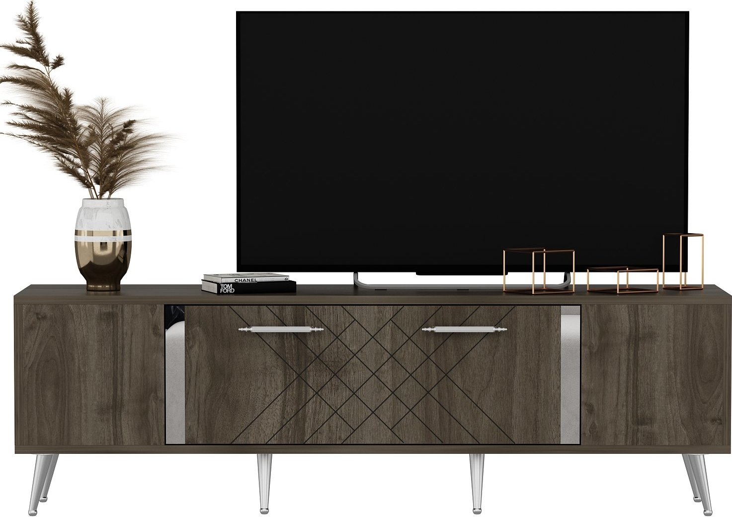 Detas TV-b�nk - Valn�t/silver