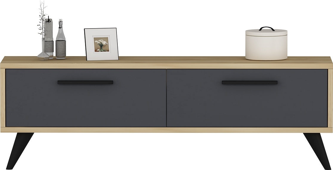 Melisa mediabank - Saffier eiken/antraciet