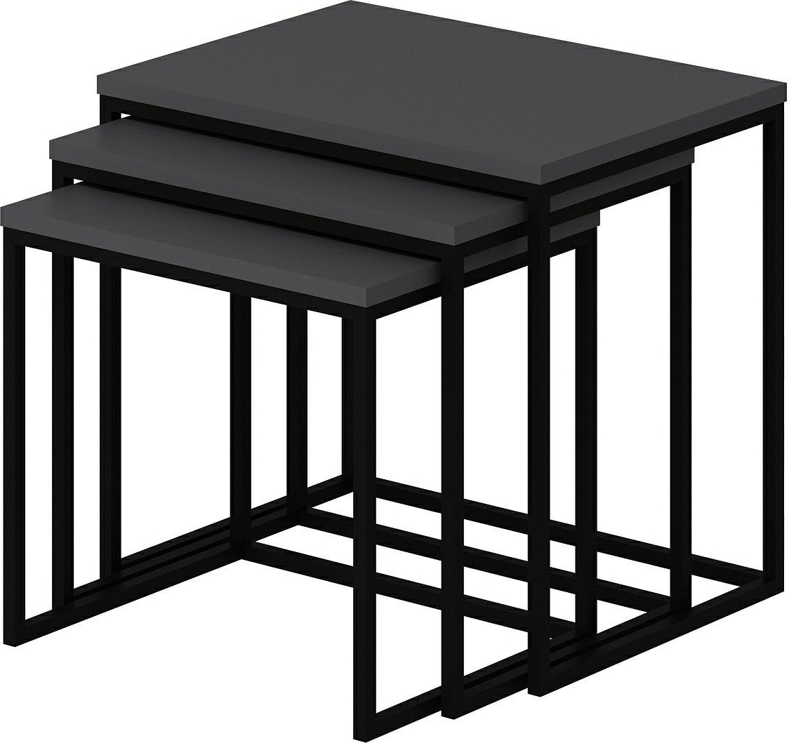 Evia satsbord 45/50/55 x 36/38/40 cm - Antracit