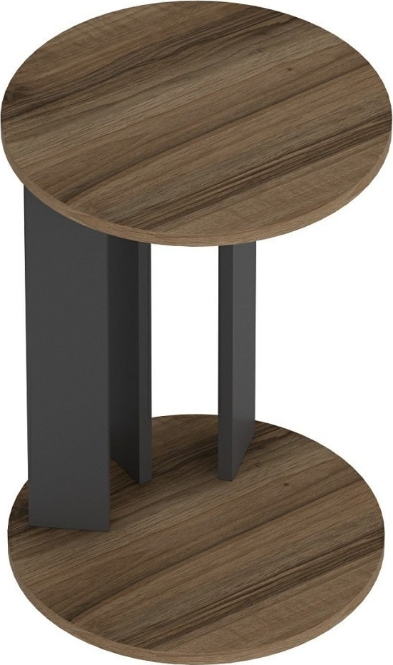 Telstar bijzettafel �34 cm - Walnoot/antraciet