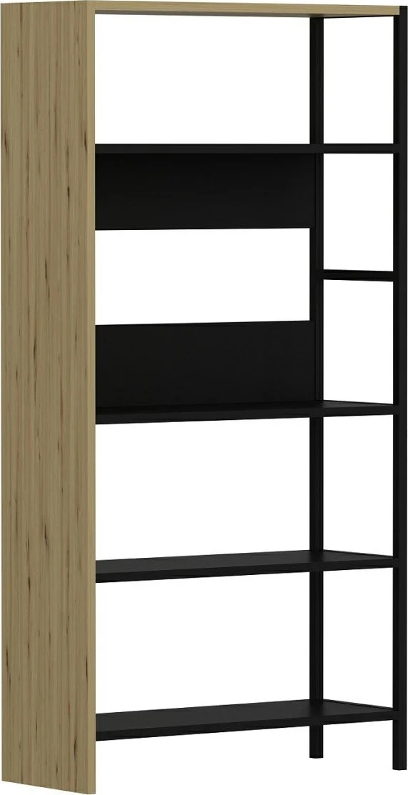 Tiran bokhylla - Antracit/ek/svart