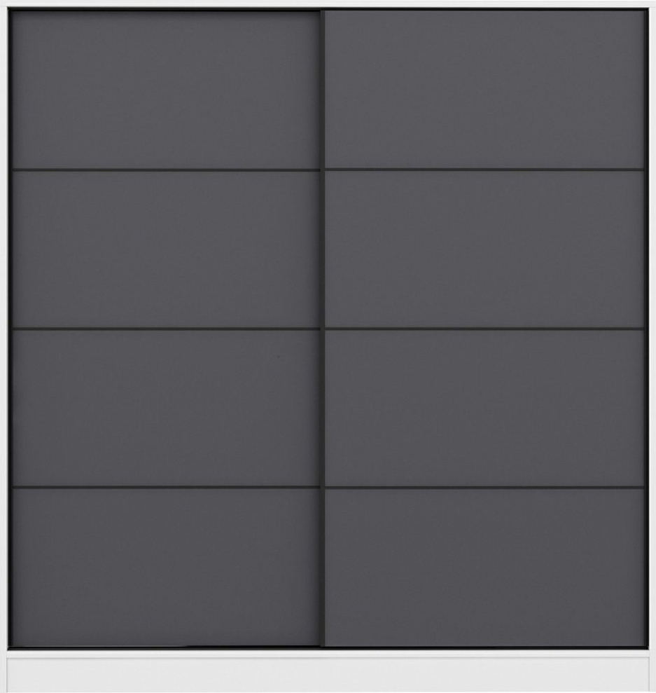 Kapusta garderob 180 cm - Vit/antracit