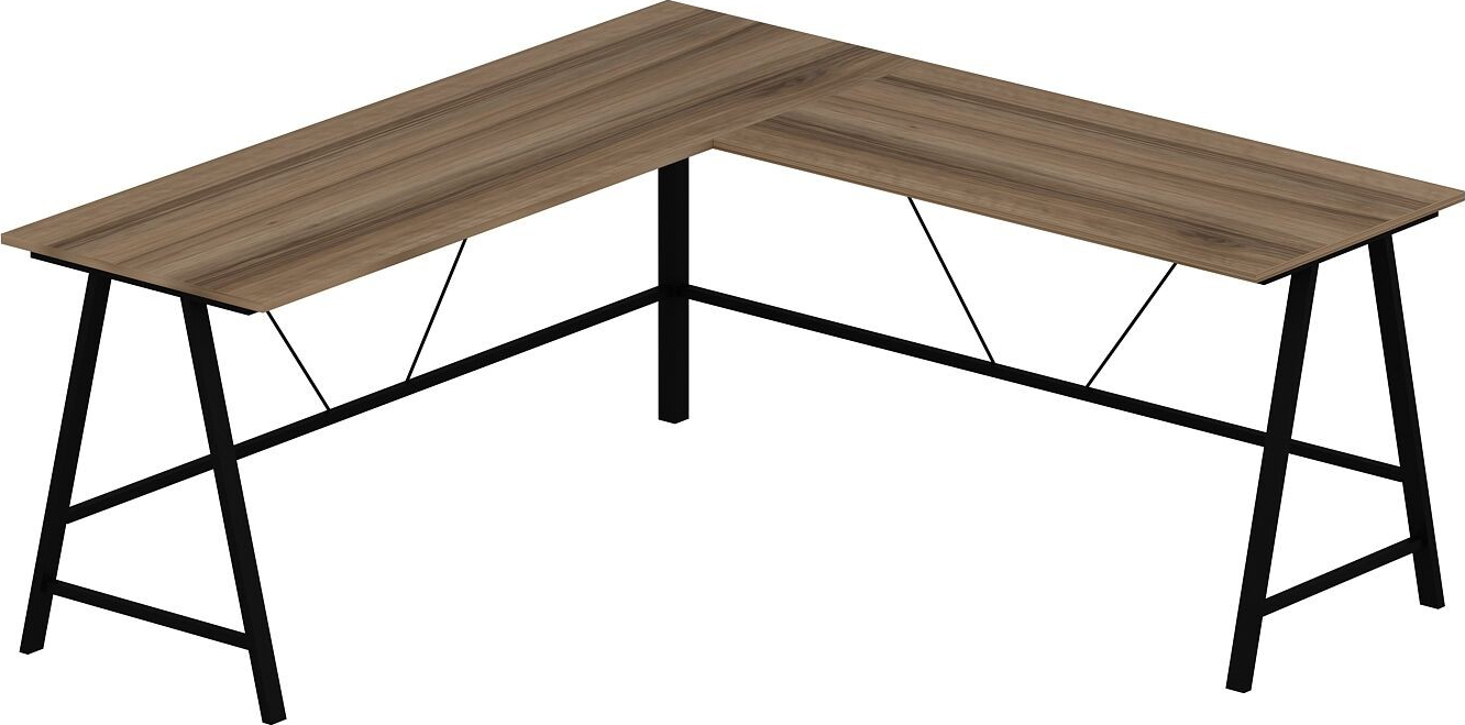 Team hörnskrivbord 180 x 60 cm - Mörkbrun Team hörnskrivbord 180 x 60 cm - Mörkbrun