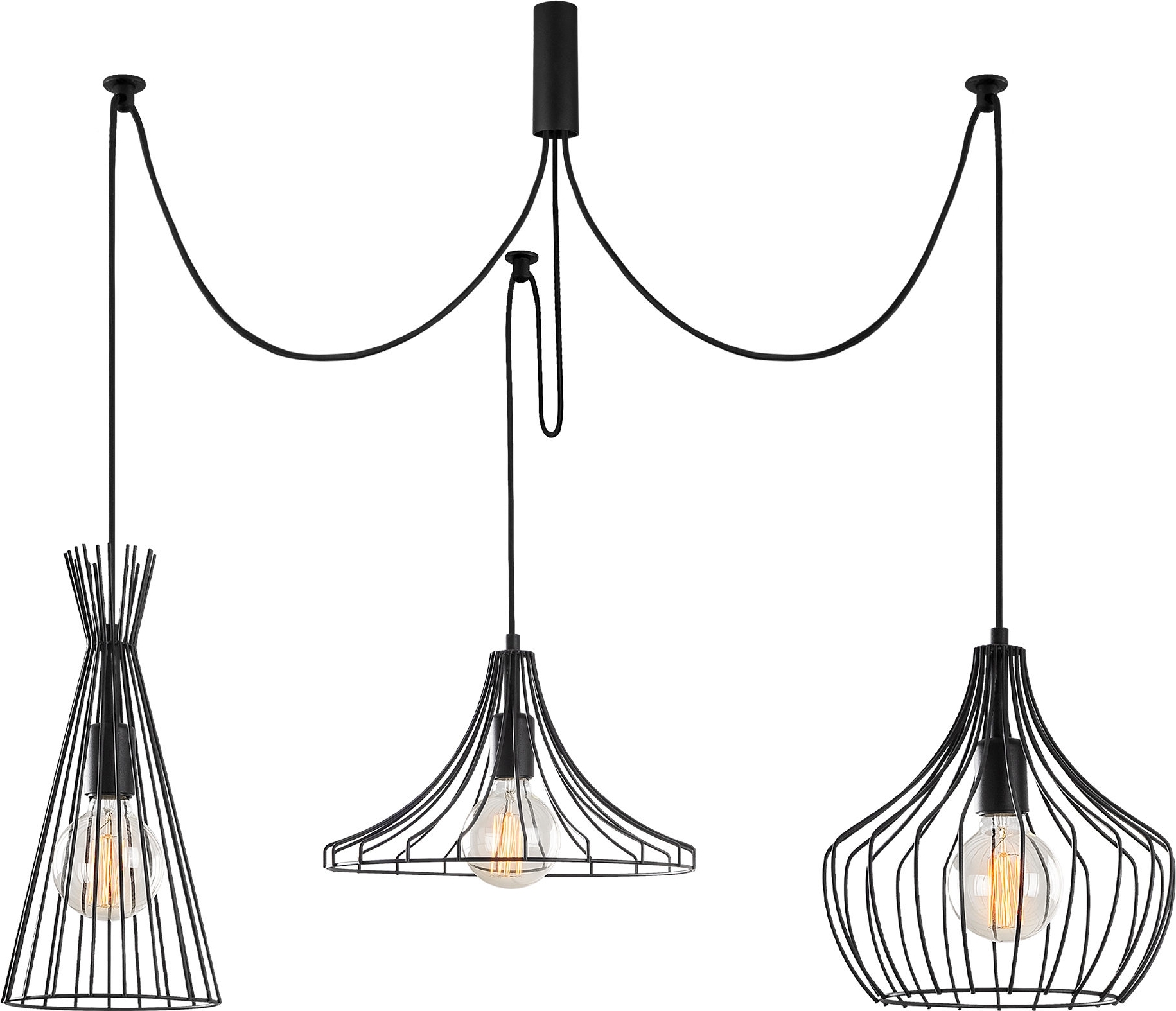 Mezo plafondlamp N-1291 - Zwart