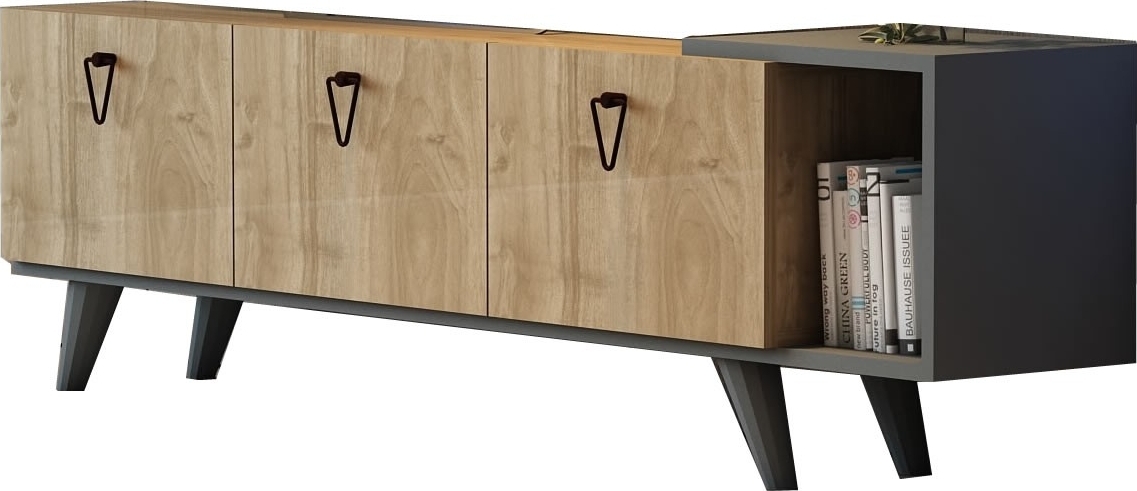 Engel TV-bänk - Valnöt/antracit Engel TV-bänk - Valnöt/antracit