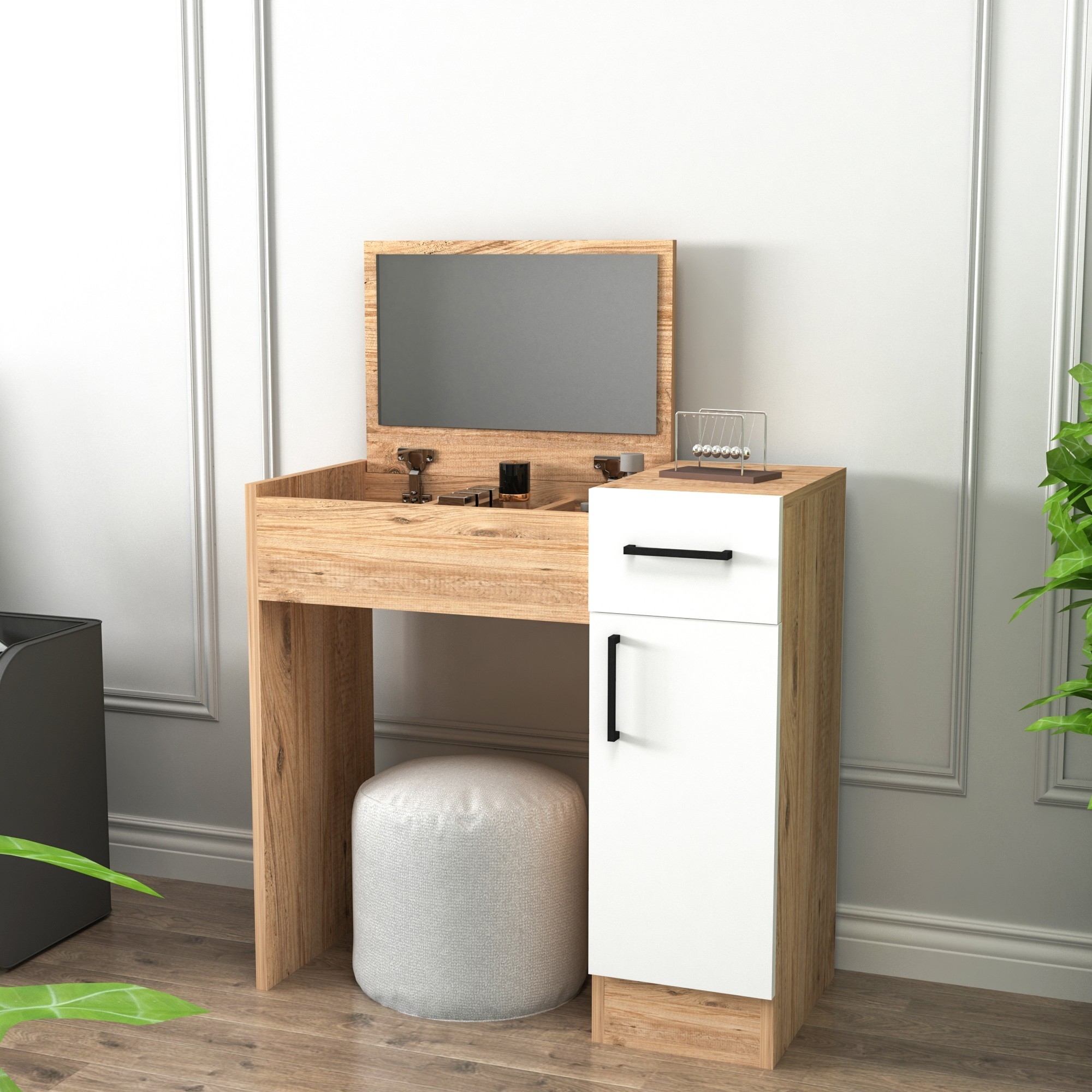 Inci kaptafel 77 x 37,3 cm - Grenen/wit Inci kaptafel 77 x 37,3 cm - Grenen/wit