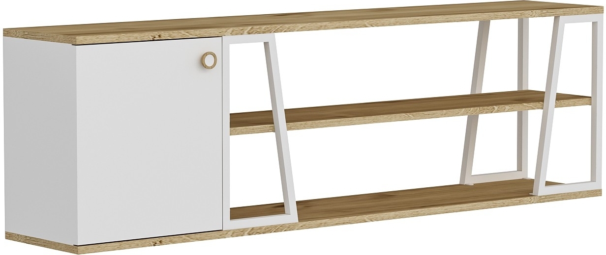 Lissa TV-meubel 160 cm - Saffier eiken/wit