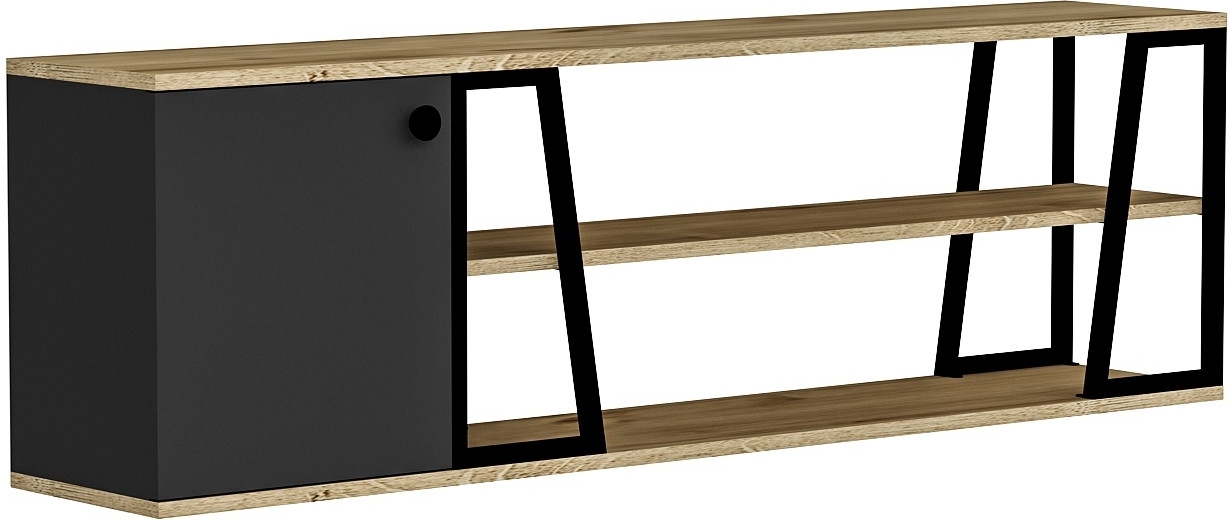 Lissa TV-meubel 160 cm - Saffier eiken/zwart