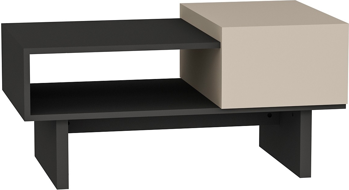 Frank salontafel 100 x 60 cm - Beige/antraciet