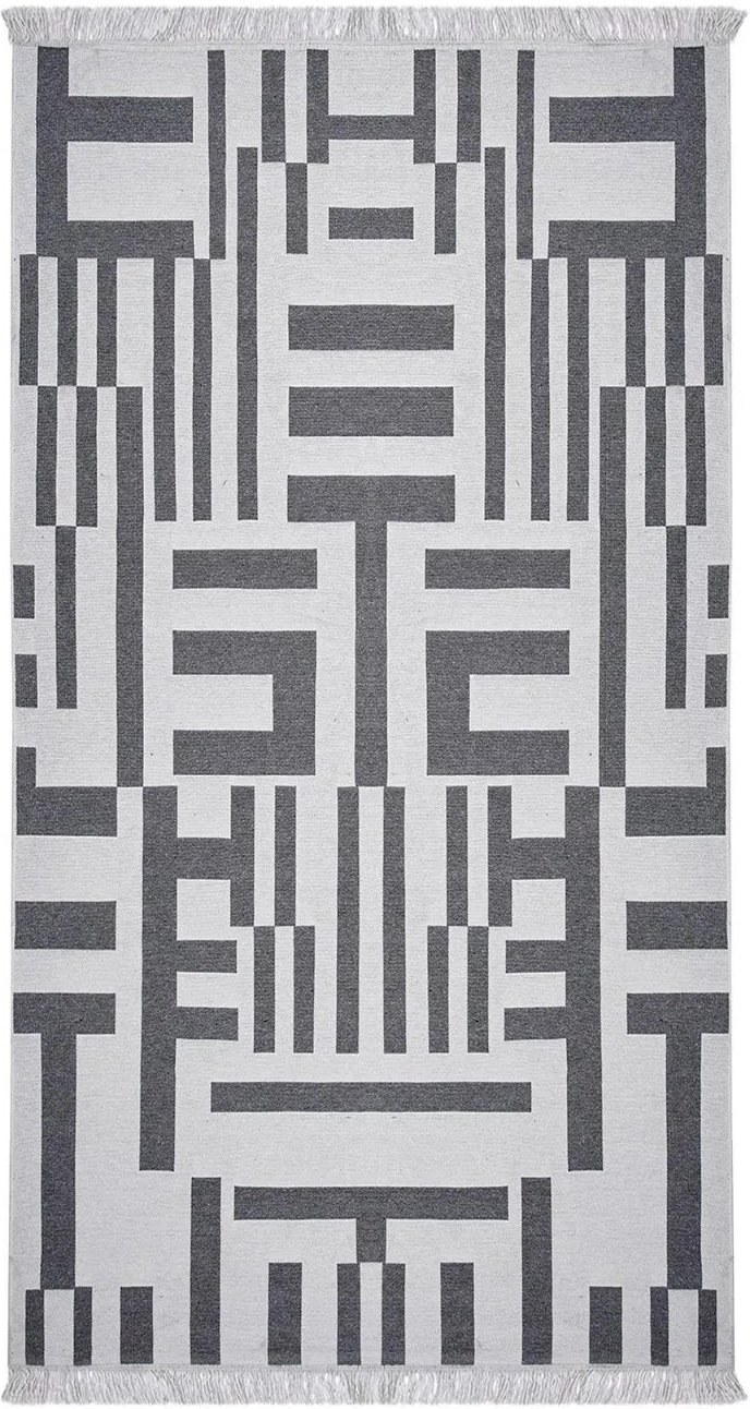 Totem matta 150 x 80 cm - Grå/vit Totem matta 150 x 80 cm - Grå/vit