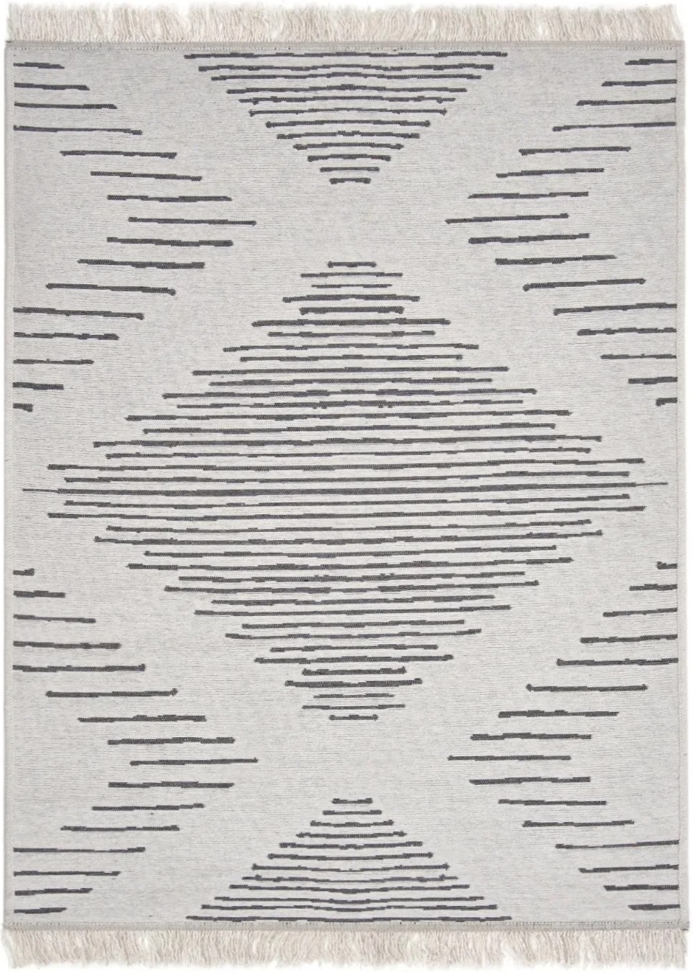 Serpent matta 150 x 80 cm - Grå/vit Serpent matta 150 x 80 cm - Grå/vit