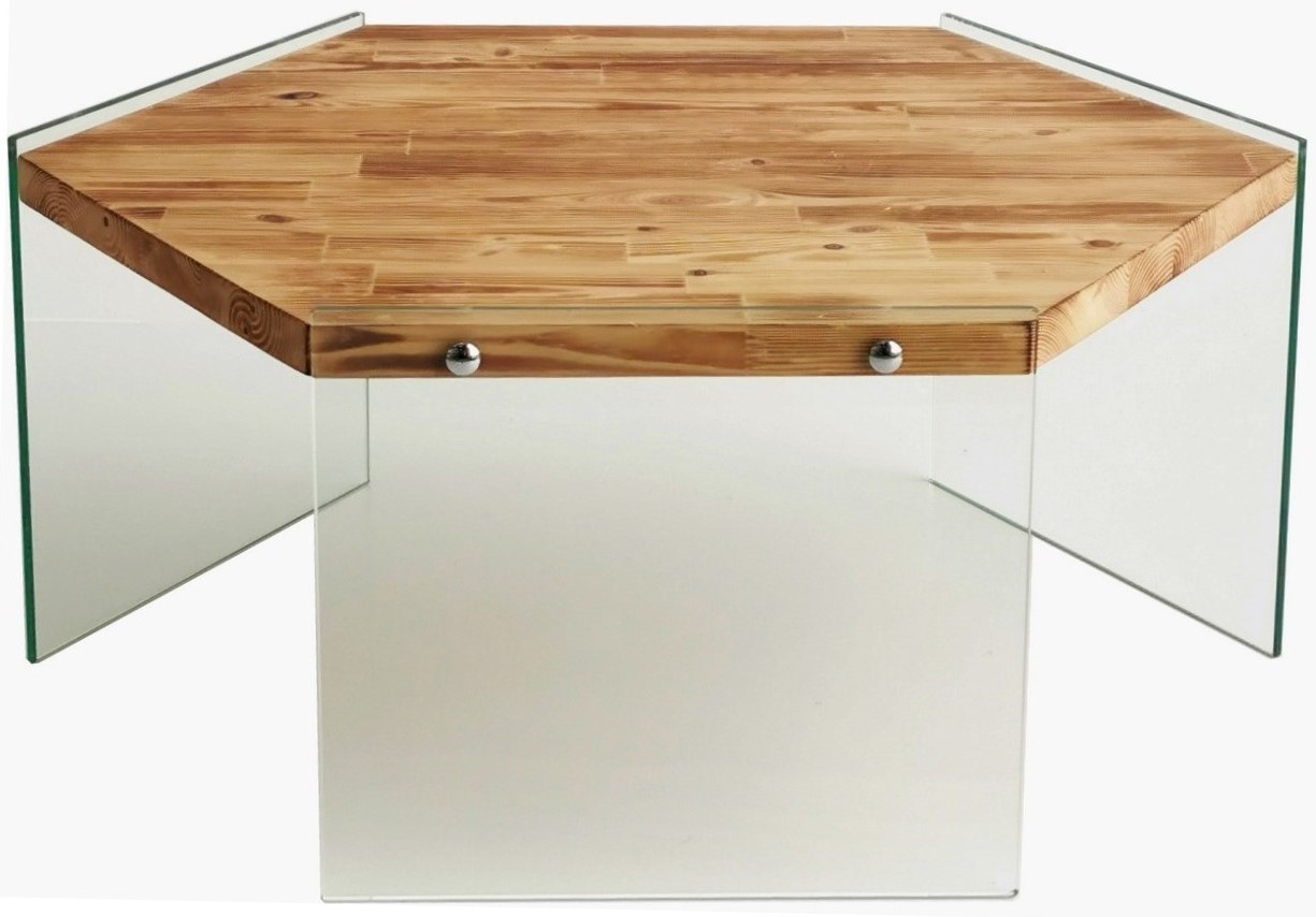 Hexagon soffbord 80 x 70 cm - Ek