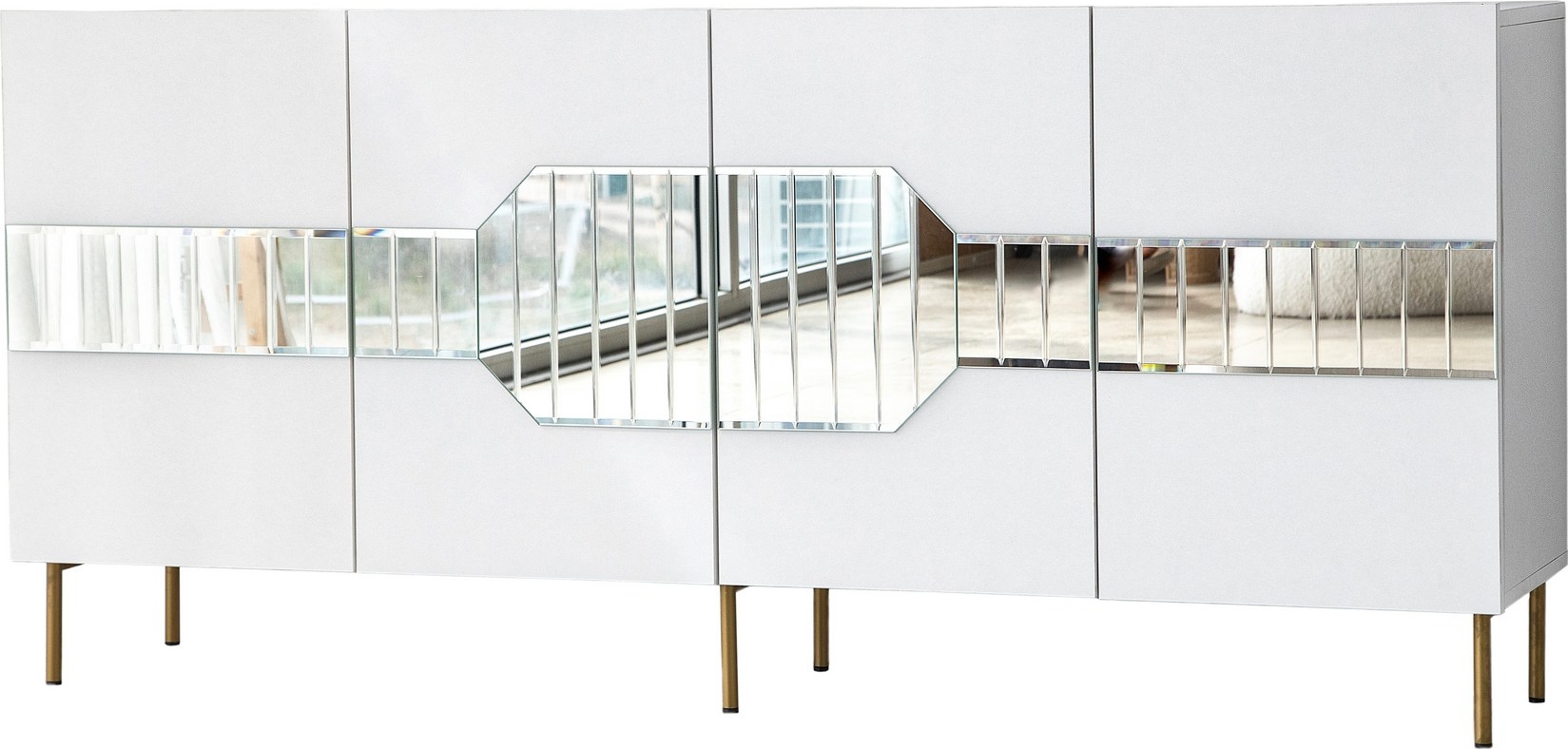 Milan dressoir - Wit/goud