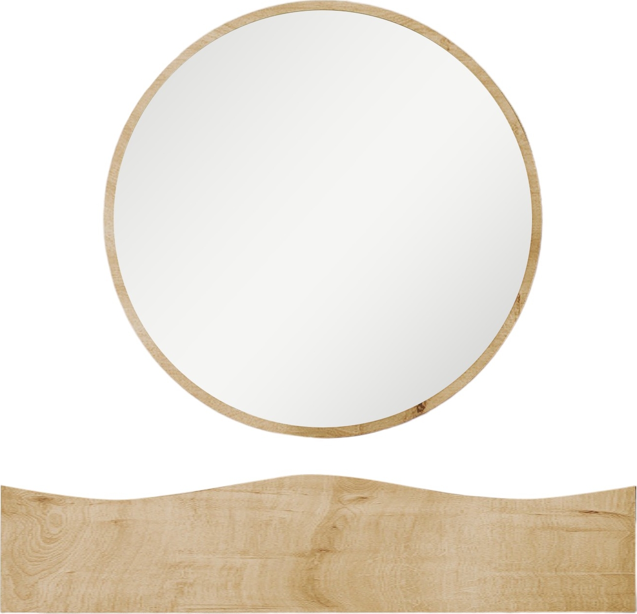 Princesse wandkaptafel met spiegel 82 x 30 cm - Eikenhout Princesse wandkaptafel met spiegel 82 x 30 cm - Eikenhout