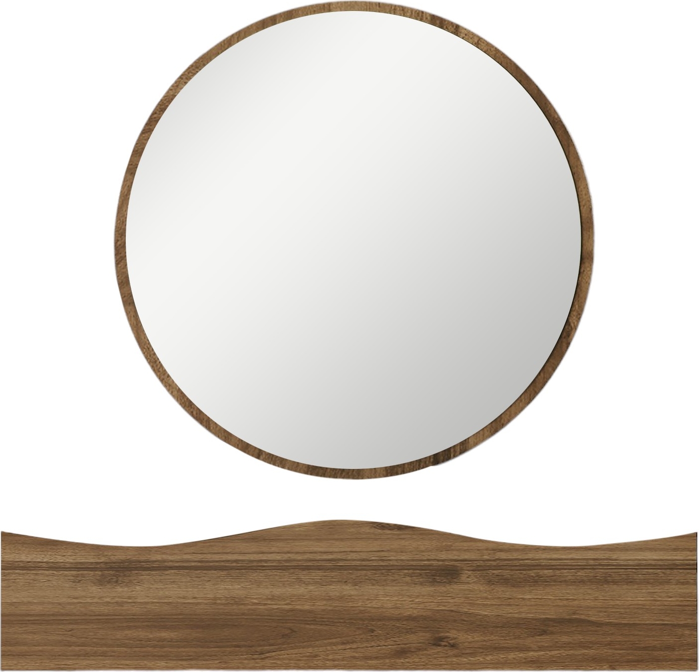 Princesse wandkaptafel met spiegel 82 x 30 cm - Walnoot Princesse wandkaptafel met spiegel 82 x 30 cm - Walnoot