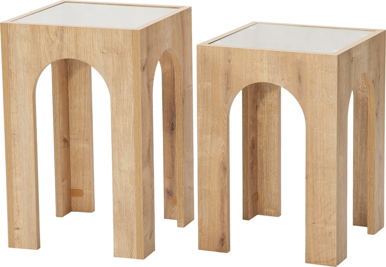 Seine bijzettafelset 35/35 x 35/35 cm - Eiken