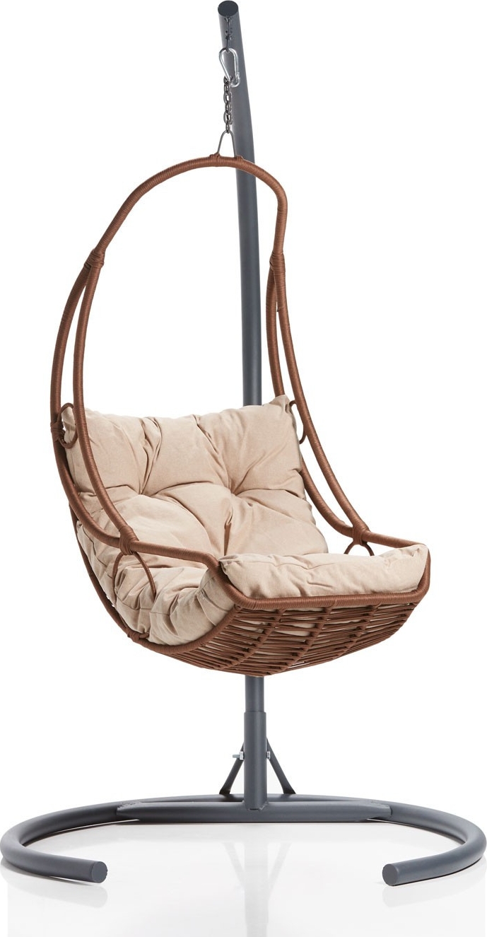 Floria h�ngstol - Beige/gr�/brun + Textilv�rd f�r m�bler