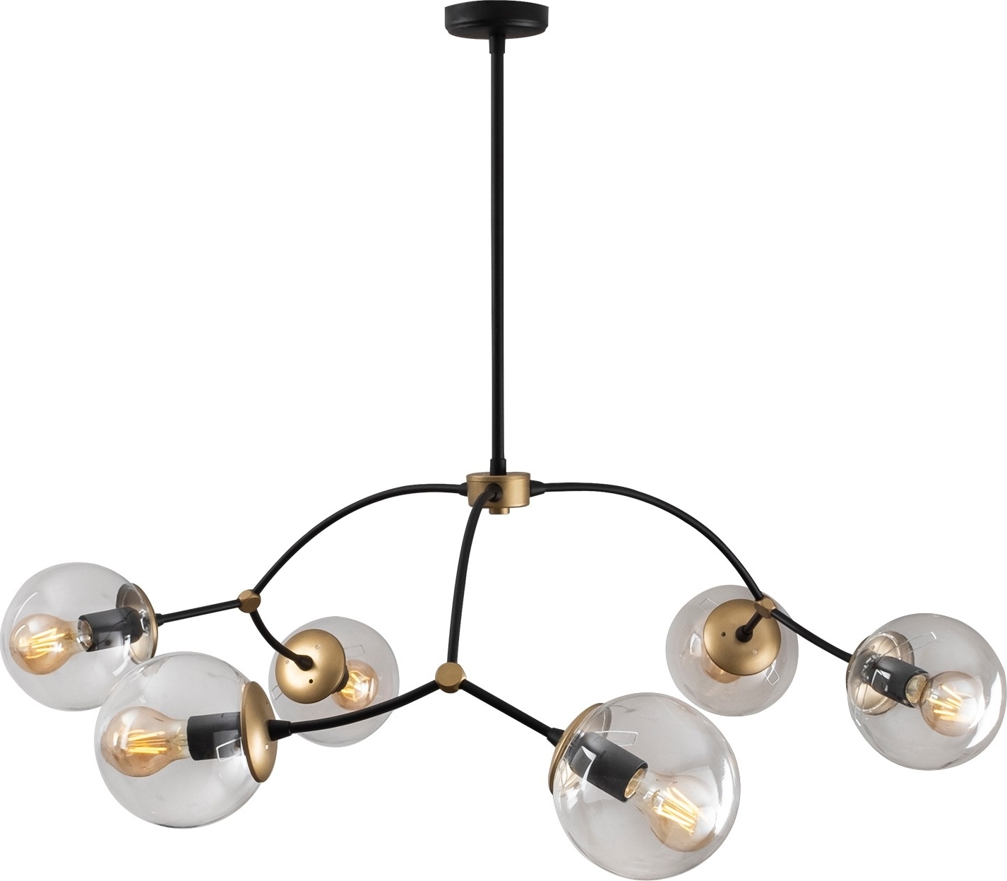 Chromozom plafondlamp 1022 - Zwart