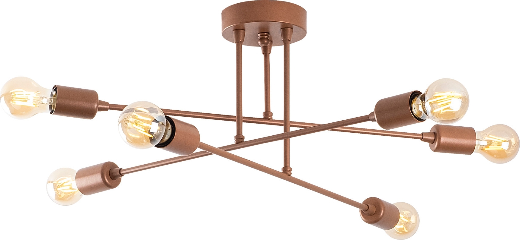 Uitlopende plafondlamp 1502 - Koper