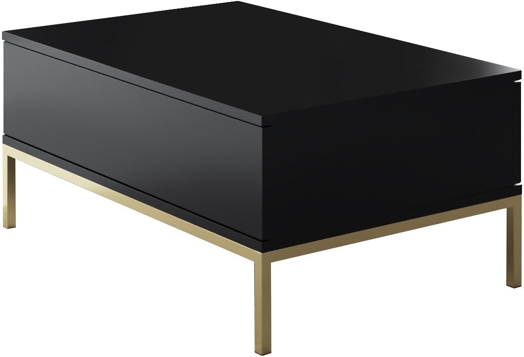 Lord salontafel 90 x 60 cm - Zwart/goud