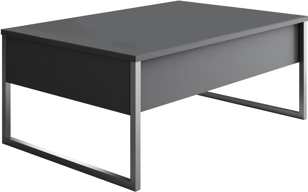 Lux salontafel 90 x 60 cm - Antraciet/zilver Lux salontafel 90 x 60 cm - Antraciet/zilver