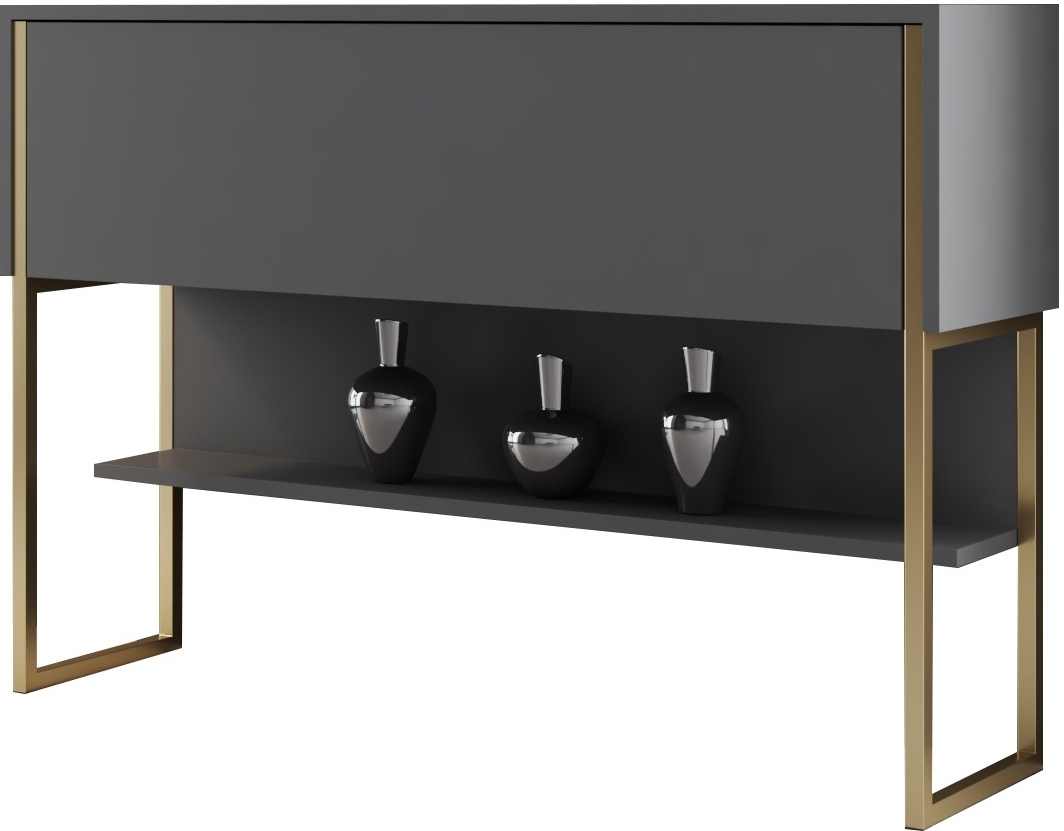 Lux reliëftafel 120 x 30 cm - Antraciet/goud Lux reliëftafel 120 x 30 cm - Antraciet/goud