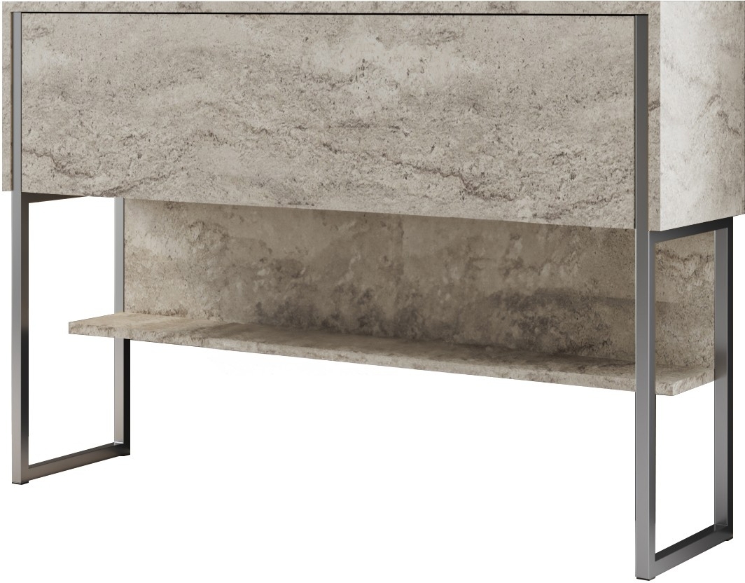 Lux reliëftafel 120 x 30 cm - Travertijn/zilver Lux reliëftafel 120 x 30 cm - Travertijn/zilver