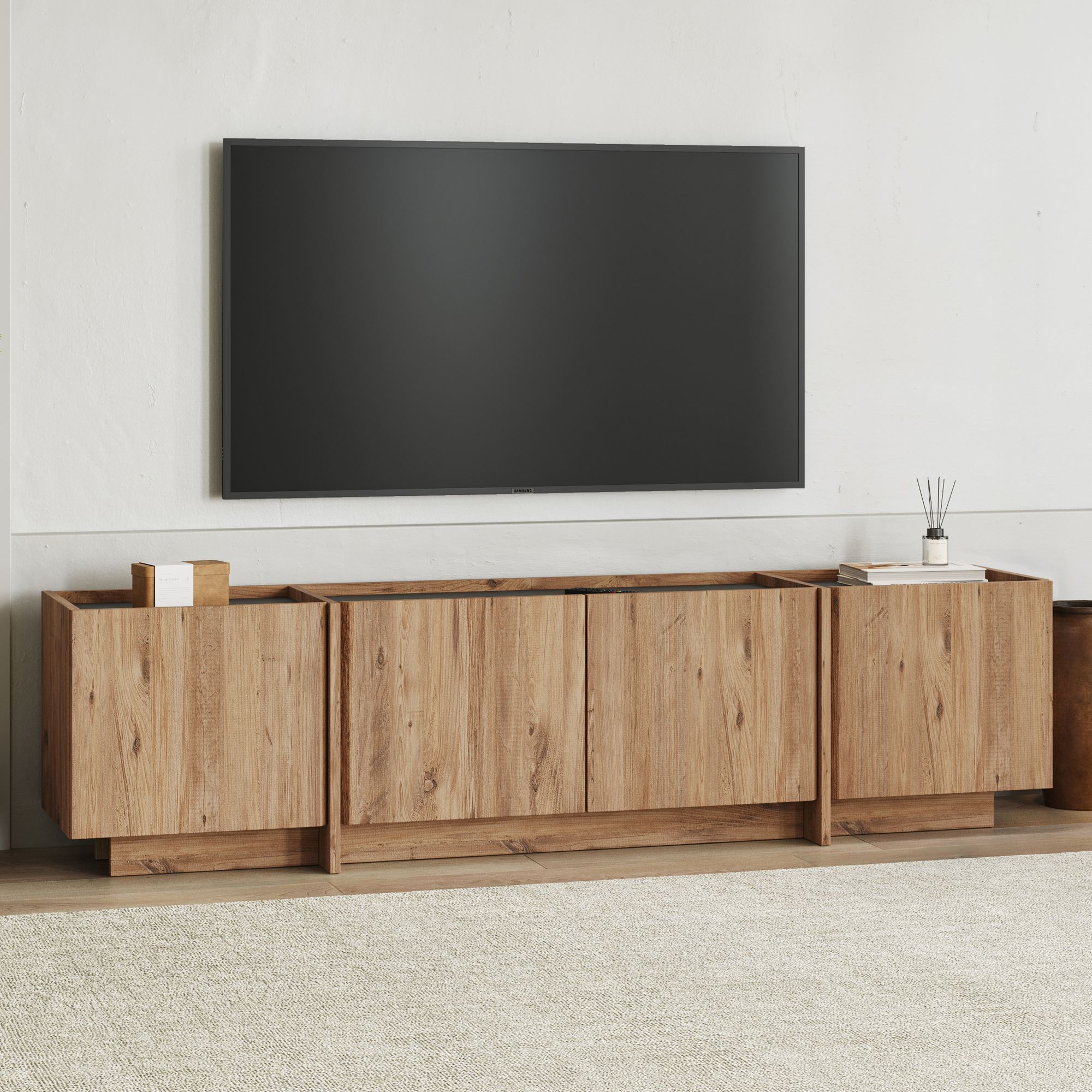 TV-b�nk Lorensa 180 cm - Atlantic Pine/Antracit